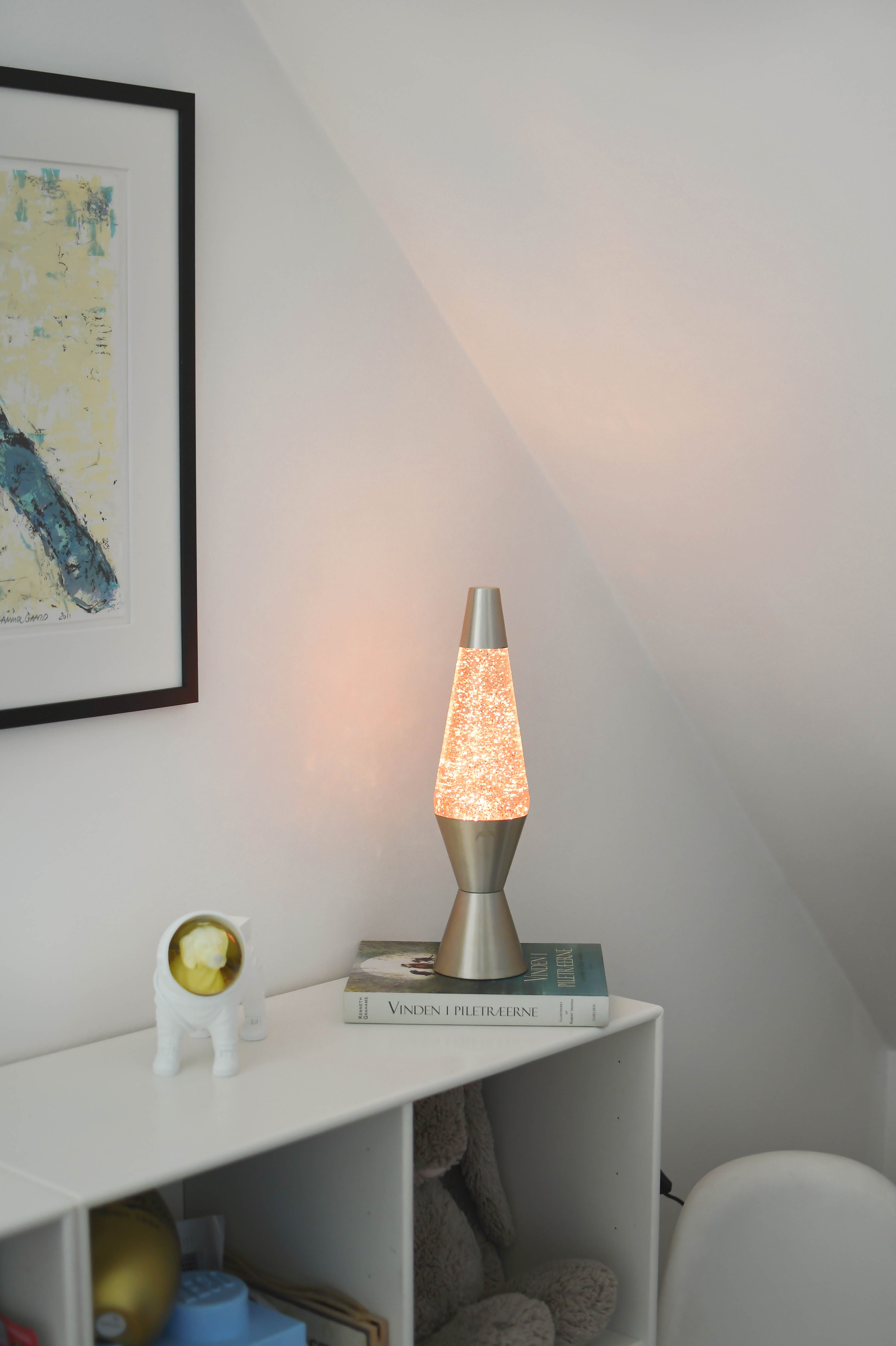 Lavalampe - multifarvet glitter